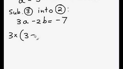 The substitution method