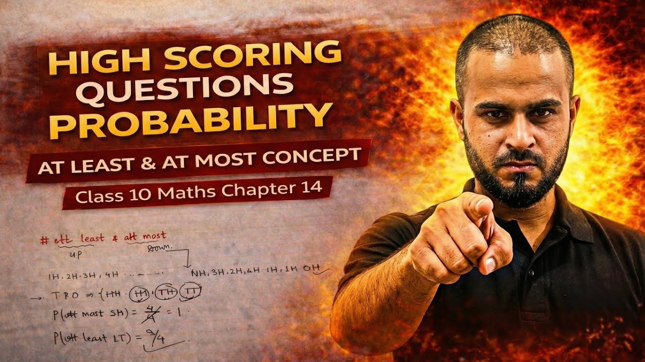High Scoring Questions of Probability | At Least & At Most Concept | Class 10 Maths Chapter 14