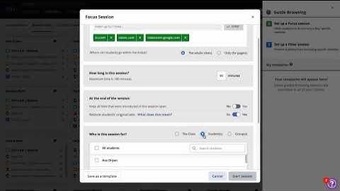 Hapara - Creating a Guide Browsing Session