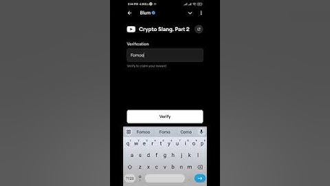 Blum video code Crypto Slang Part 2