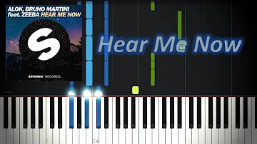 Alok, Bruno Martini ft. Zeeba - Hear Me Now (Piano Cover + MIDI + Sheets)|Magic Hands