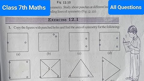 Class 7th maths Exercise 12.1। Chapter 12। Exercise 12.1। Symmetry । Ncert maths class 7th ।