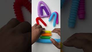 POP Tube Color Magic & Crunch Sounds 🌈✨ #asmr #satisfying #poptube