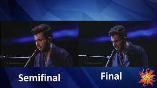 comparacion semifinal vs final The Netherlands - Duncan Laurence - Arcade - Eurovision 2019