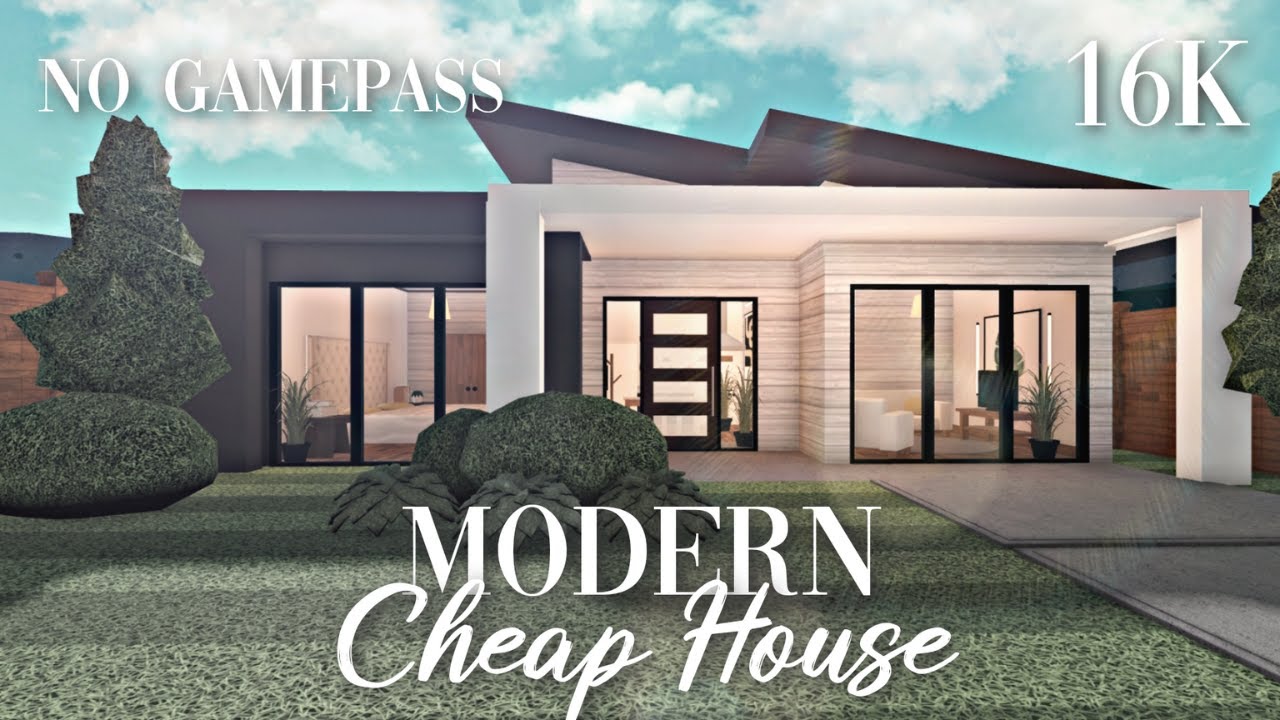 Roblox Bloxburg - No Gamepass Modern Starter House 16k - Minami Oroi