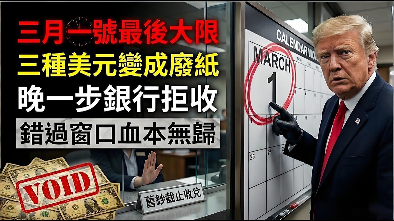 2026年3月1日起，銀行現金新規正式實施！家裡藏有這 3 種美元的華人注意，晚一步積蓄恐變廢紙！#2026銀行新規 #美元作廢#美國養老