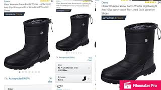 Snow Boots Winter Lightweight Anti-Slip Waterproof Fur Lined Cold Weather shoes