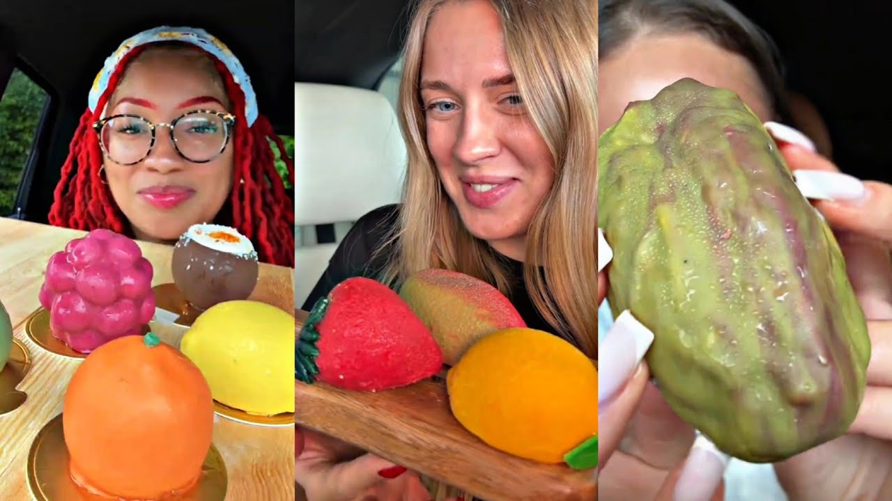 FRUITS DESSERTS 🍓🍑🥭 MUKBANG | TIKTOK ASMR *NO TALKING*