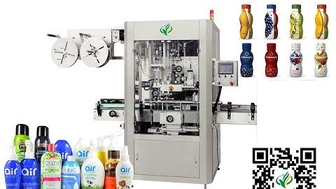 Shrink sleeve labeling machine for pet bottles label sleeving machinery testing video
