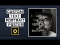 Create a Custom Text Portrait Poster with Adobe Spark Post