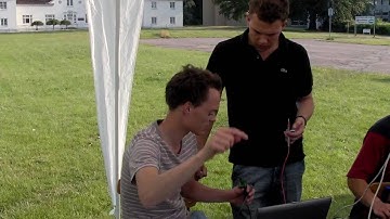 Field Robot Event 2009 The Blomst team fighting getting everything up running in Odense Denmark