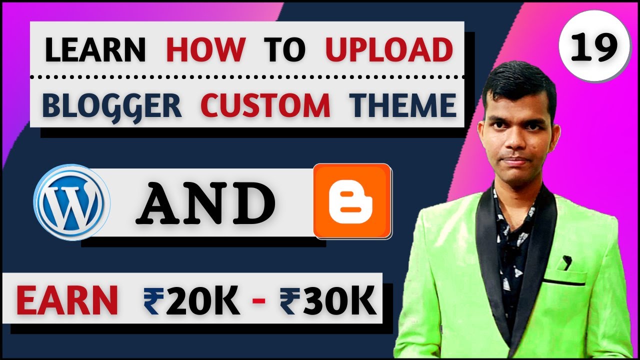 how to upload blogger custom theme | free blog template 2023 - YouTube