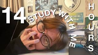 study with me live: 14 hours (real sounds, no music, 50/10 pomodoro technique) 🌷
