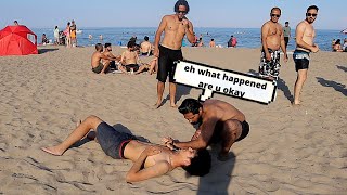 Passing out While Asking Questions PRANK!!!!!