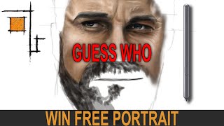 #shorts Guess WHO IS THE celebrity character to win free portrait challenge احزر الشخصية واربح رسمة