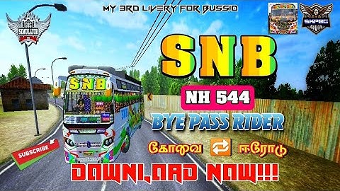 💥SNB💥| Erode🔁Kovai | NH-544 Rider|Livery Released✨| Download Now 💫| Link in Description |SKPBG ❤️