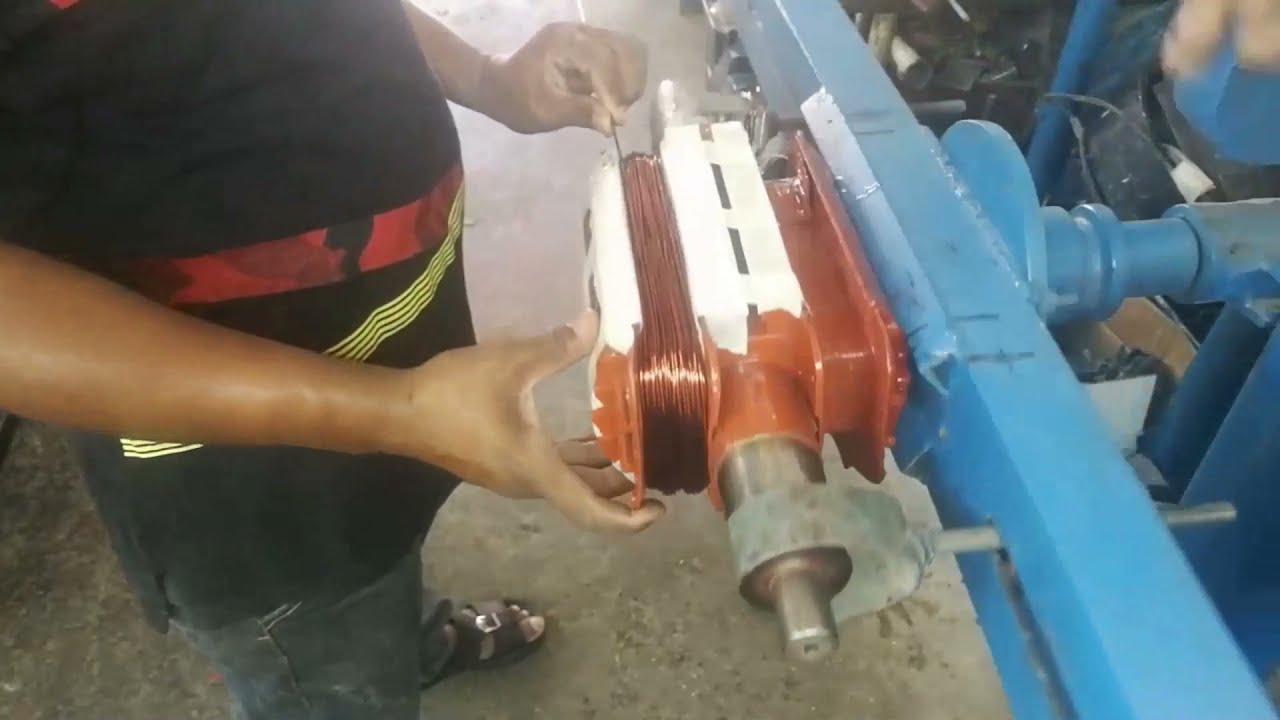 How to winding 25 kv generator rotor ||  single phase generator || help karim