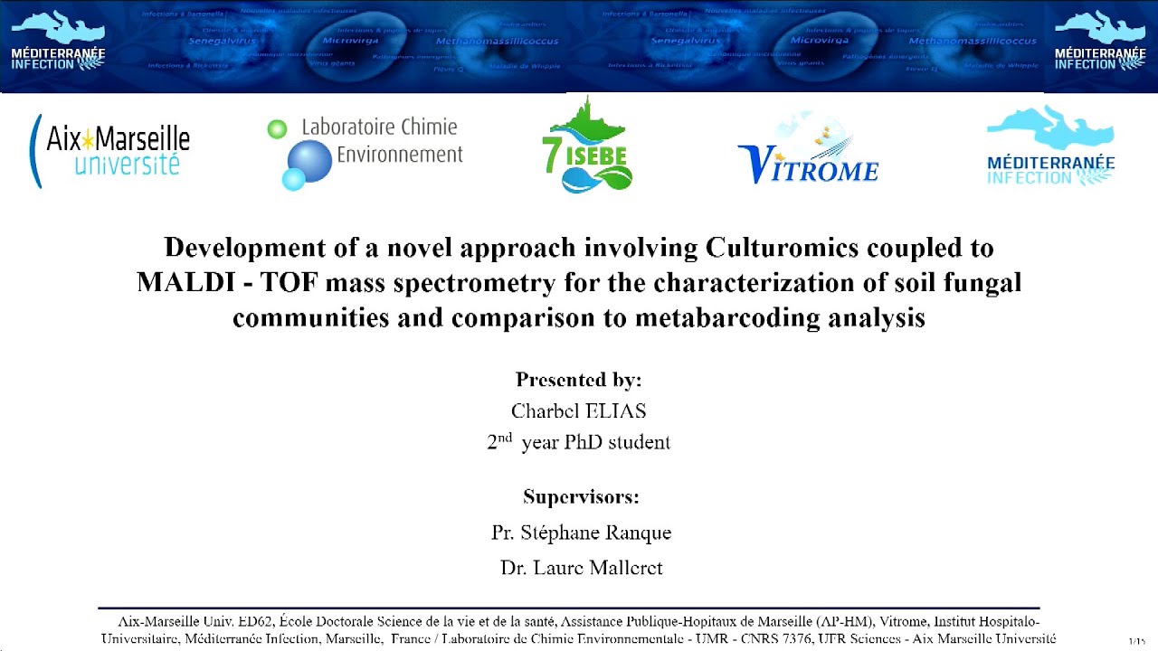 ELIAS Charbel: Development of a novel approach involving culturomics coupled to MALDI ...