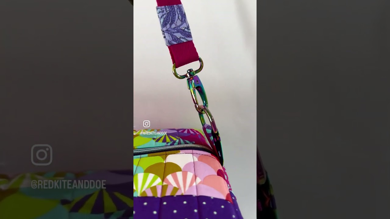 Love this handmade Quilted Duffel Bag. Using Parisville Tula Pink Pattern by 