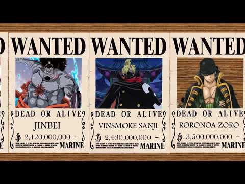 One Piece Straw Hats FINAL Bounties after wano arc