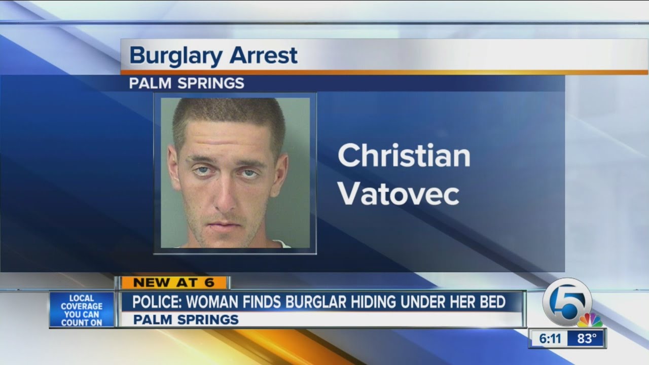 Police: Woman finds burglar hiding under her bed