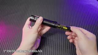 Sofirn SR12 EDC Flashlight 1450LM Powerful Light SFT25R LED 18650 US