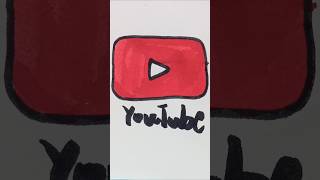 Learn Youtube Logo Drawing #youtube #ytshorts #art #cricket #drawing #drawingforkids #viralart #fun