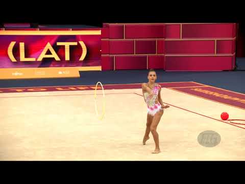 BAKLAGINA Alina LAT 2019 Rhythmic Worlds Baku AZE Qualifications Hoop 