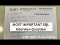 Query Optimisation techniques- MOST IMPORTANT SQL/ DBMS INTERVIEW QUESTION