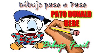 COMO DIBUJAR PATO DONALD BEBE PASO A PASO / HOW TO DRAW DONALD DUCK BABY