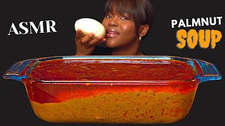 ASMR FUFU & PALMNUT SOUP MUKBANG |banga soup| (NO Talking) Soft Swallow Eating Sounds| Vikky ASMR