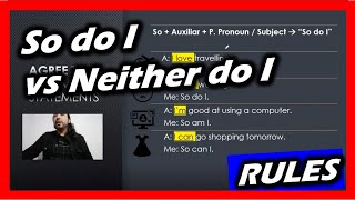 🚨SO do I vs NEITHER do I🚨 - Agree and Disagree EXPLICACION completa con EJEMPLOS