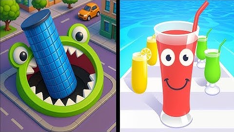 Juice Run vs Hole io 🤠 New Levels Game 