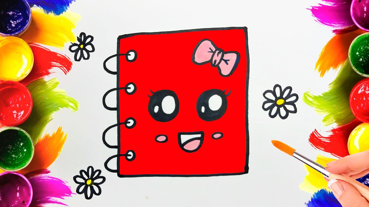 how-to-draw-a-cute-notebook-youtube