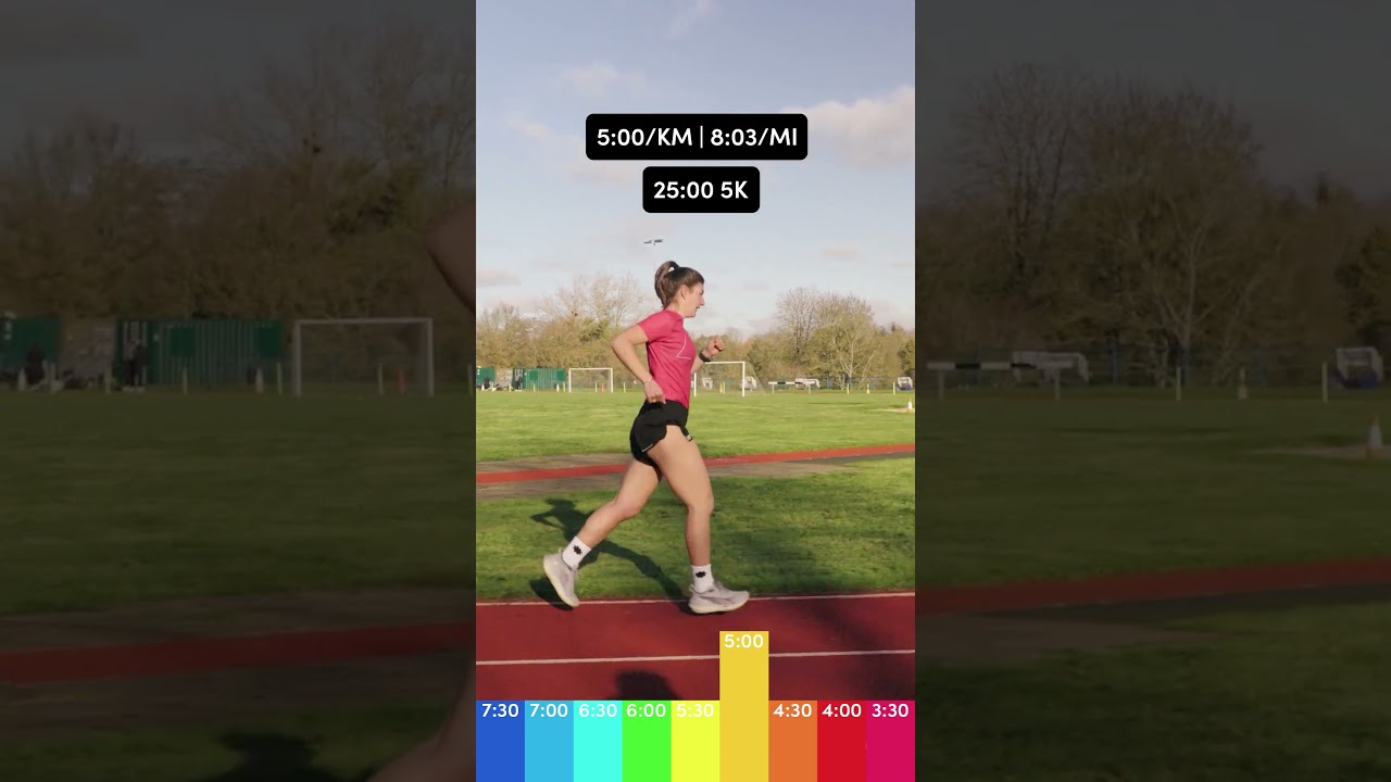 Here's how different 5K paces look 💪