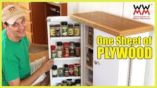 You can make this pantry for your kitchen with a single sheet of plywood. Full article and free plans ▻▻http://bit.ly/WWMMpantry 