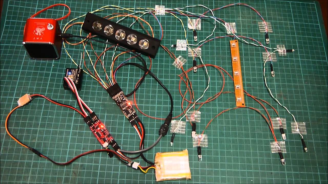 9TURBO RC SOUND-MINI and LIGHT-MINI in working