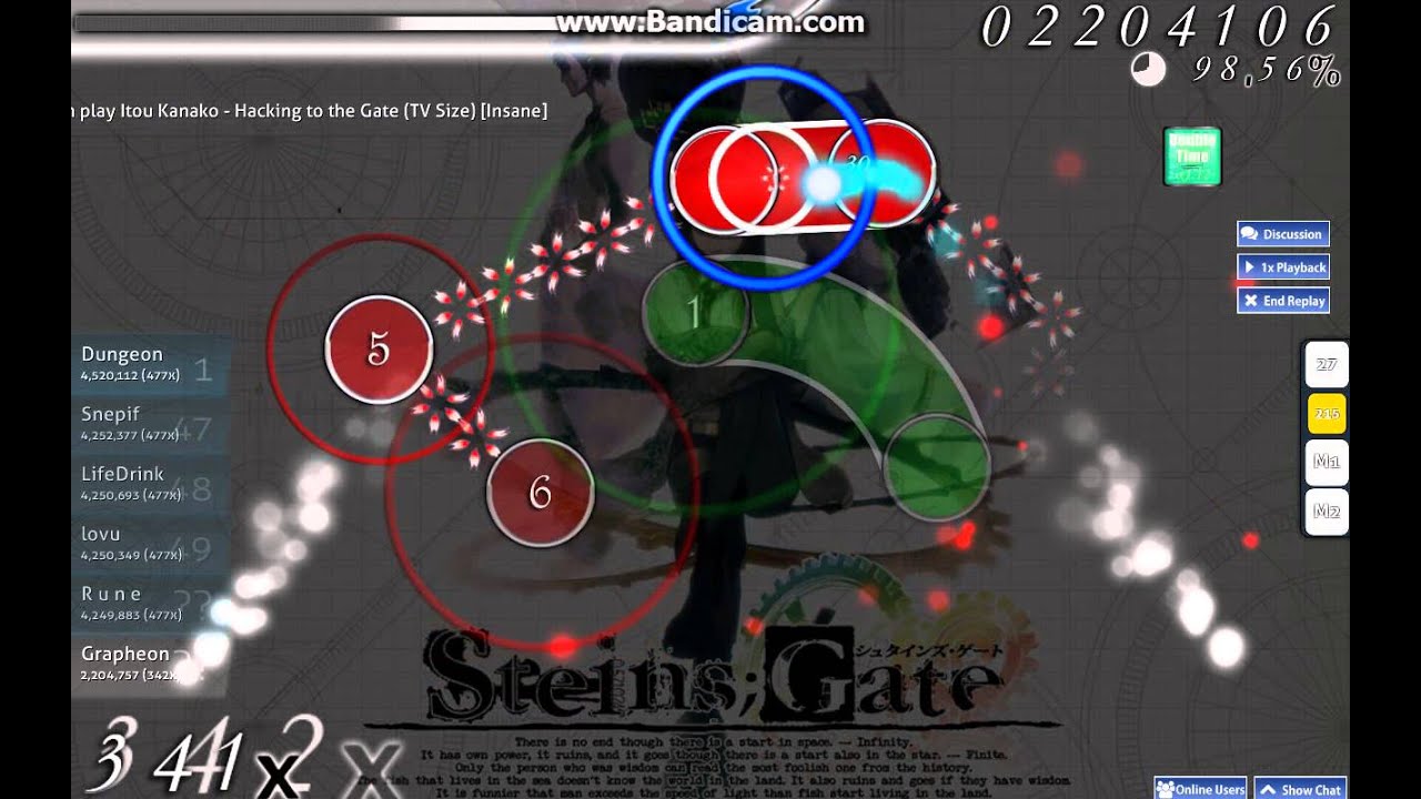 Osu! Itou Kanako - Hacking to the Gate (TV Size) [Insane]+Double Time ...