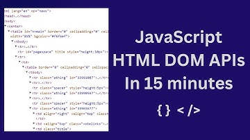 Learn JavaScript HTML DOM Manipulation in 15 minutes