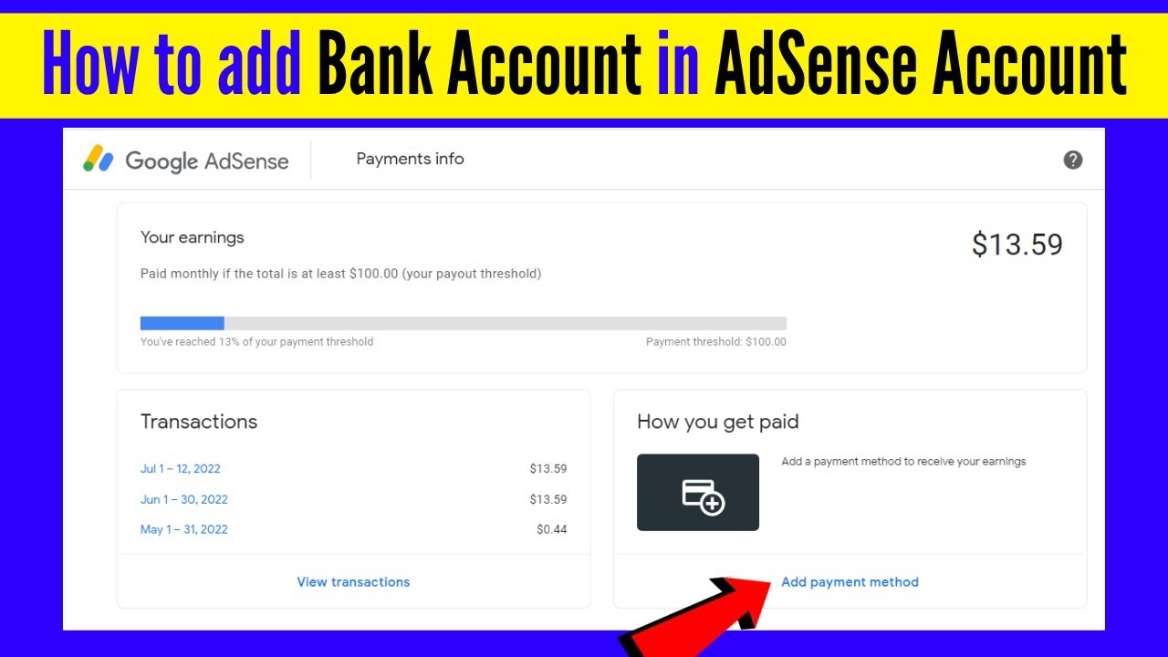 Can you use one bank account in many adsense accounts