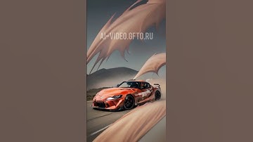 Toyota Supra в облаках дыма - искусственный интеллект рисует скорость #ai #music #нейросеть #car
