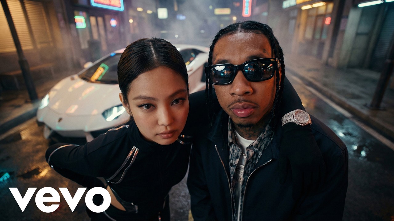 Jennie, Tyga - We Outside (ft. Doja Cat, K-Pop) | (Official Lyrics Video)