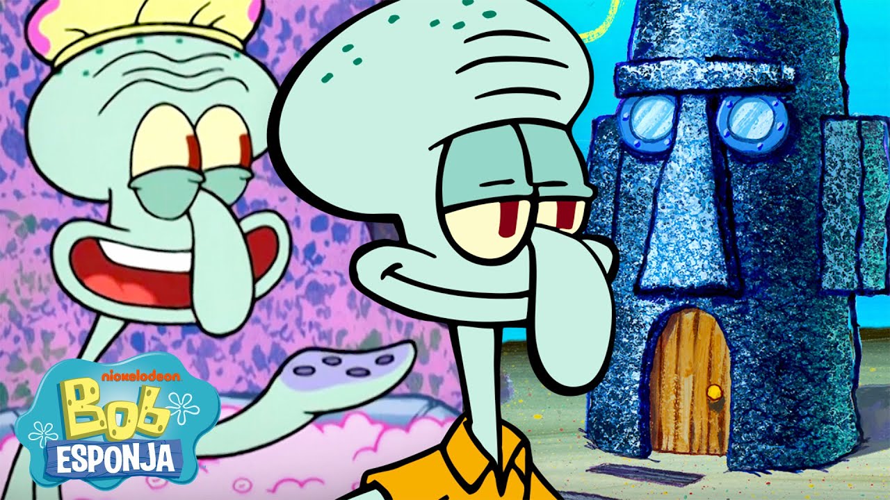 Bob Esponja | 45 MINUTOS dentro de la casa de Calamardo 🎨 | Bob Esponja en Español