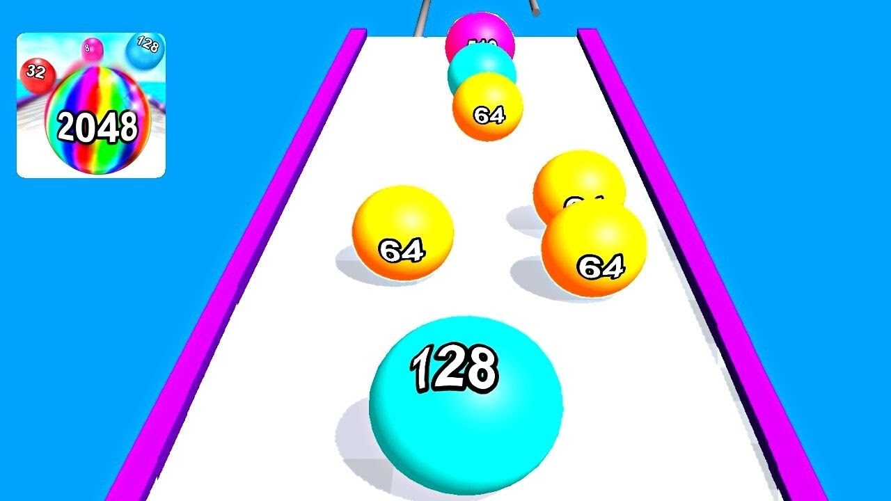 2048 Balls - Color Ball Run ! All Levels Gameplay (51-59) android, ios