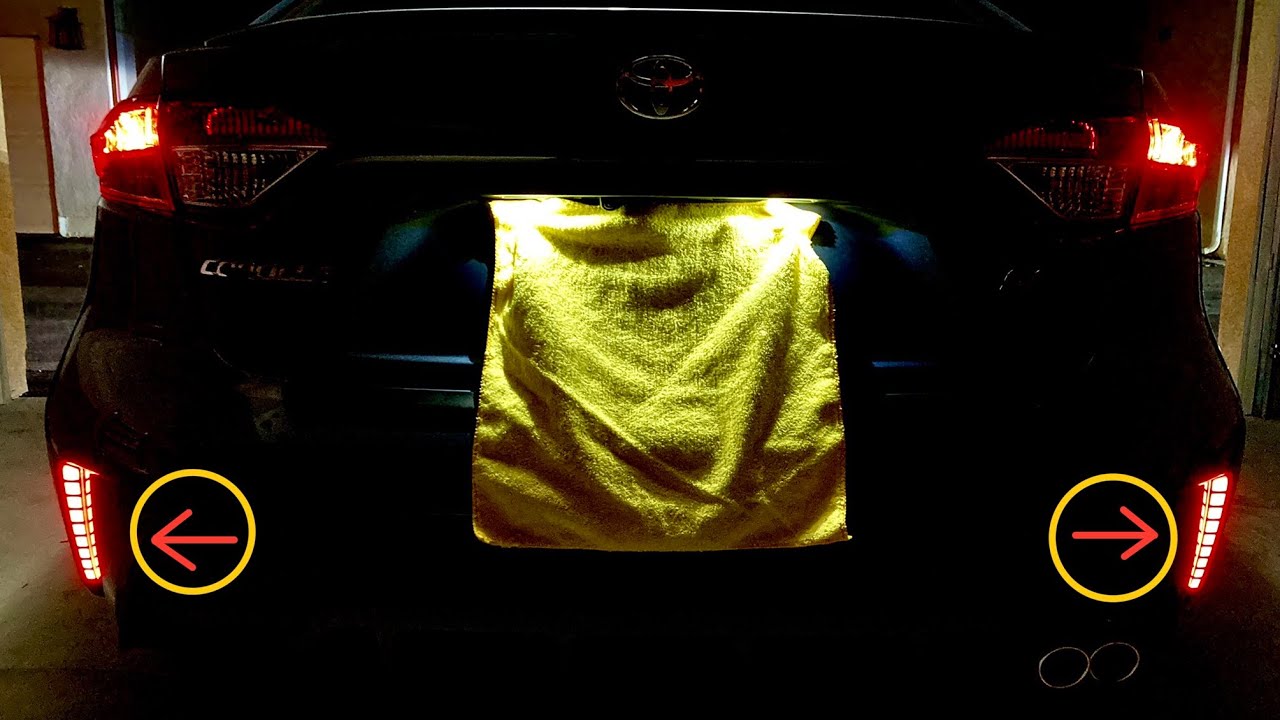 2020+ Corolla rear bumper LED reflector light installation guide