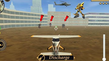Vegas Crime Simulator - (Naxeex Airplane vs Robot Car)  - Transformer Airplane Destroy robot
