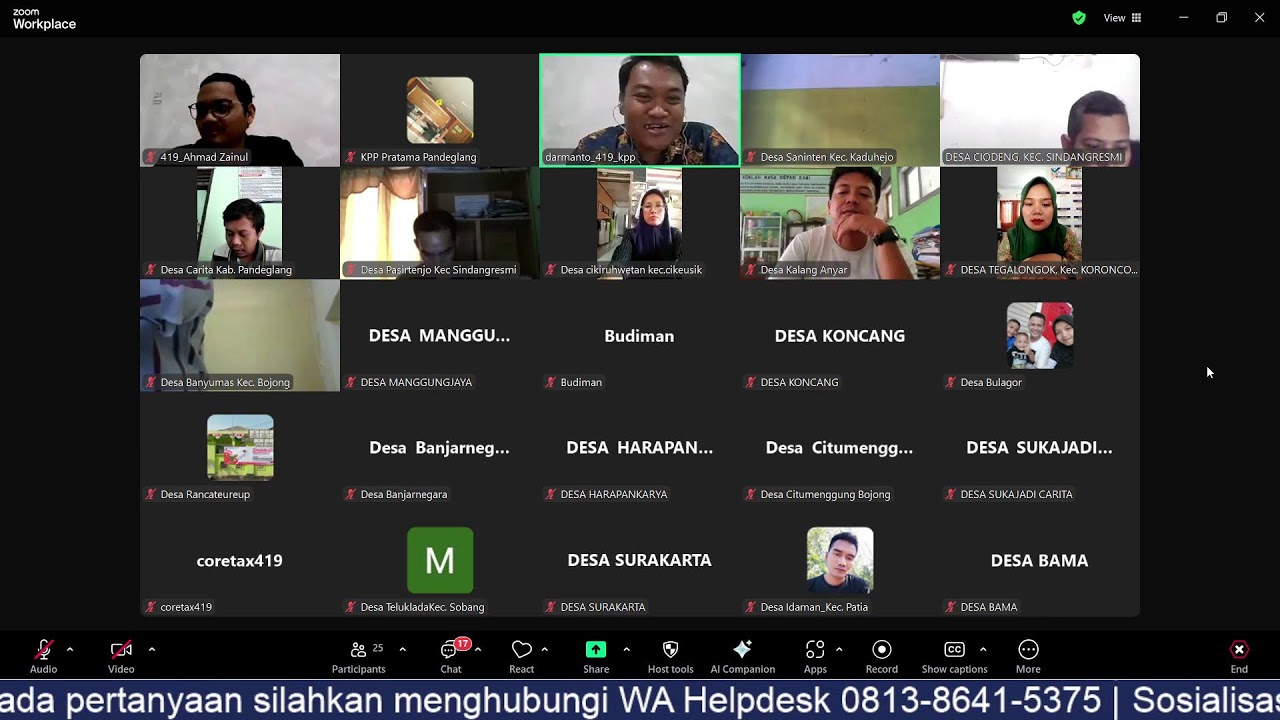 Sosialisasi Coretax Instansi Pemerintah Desa di Kab. Pandeglang (KPP Pratama Pandeglang)