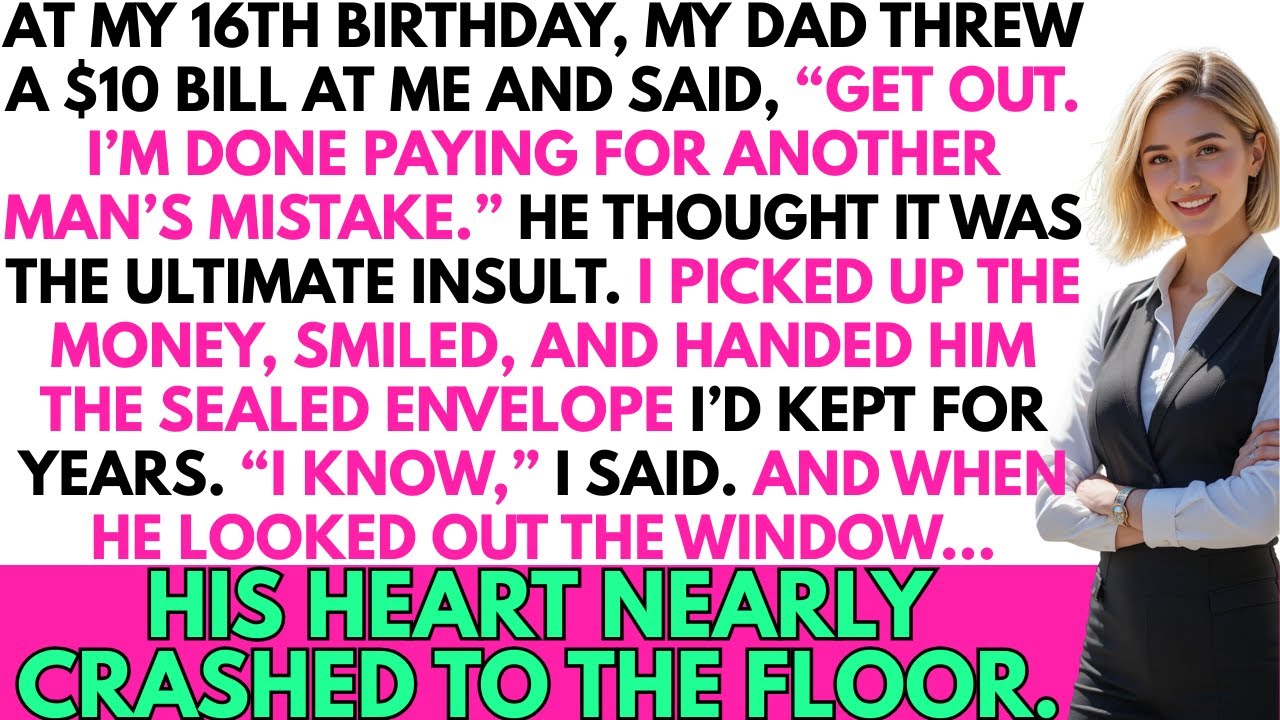 At my 16th birthday, Dad threw $10; I gave him an envelope, and he looked out the window and paled..