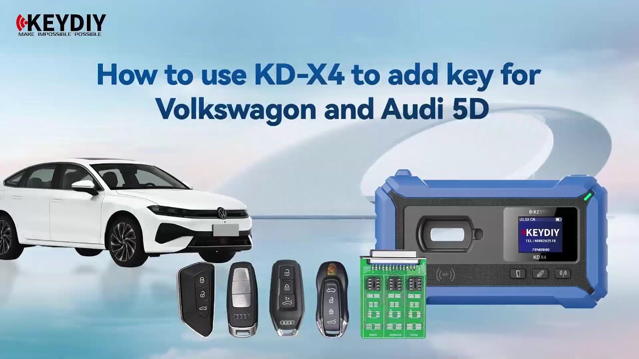 How to Add an Original VW Audi 5D Key Using KD-X4 | Step-by-Step ...