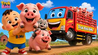 Roda Roda Truk Babi Berputar🚚🐷 | Lagu Anak Terbaru Viral - Roda Roda Truk🎵| Lagu Truk Anak 3D Lucu